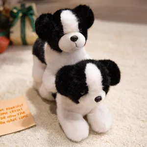 Cute border collie plush toy stuffed puppy doll for kids gift soft animal pet decor