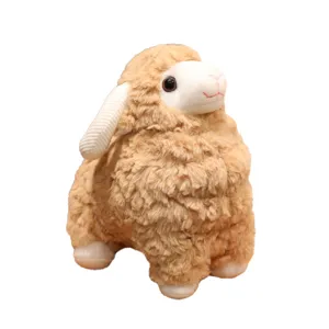 Peluche de oveja suave tierno cordero juguete de peluche muñeco compañero para niños.