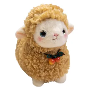 Schattig cartoon lam pluche speelgoed zacht fluffy schaap pop kussen cadeau voor meisjes