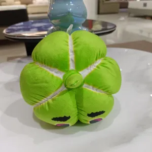 Joli jouet en peluche de citrouille verte poupée en peluche de dessin animé oreiller doux cadeau