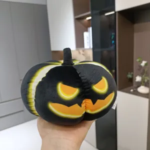 Halloween citrouille noire peluche douce poupée en tissu cadeau de fête déco