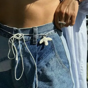 White ceramic dove pendant necklace versatile long rope sweater chain and waist accessory