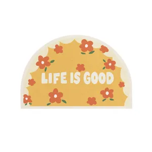 Semicircle absorbent bathroom floor mat anti-slip cute retro floral doormat rug for home
