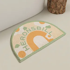 ins minimalist semi-circular absorbent bathroom floor mat thickened non-slip toilet rug