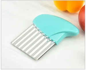 Tagliaverdure ondulato in acciaio inossidabile per patatine fritte e cucina domestica