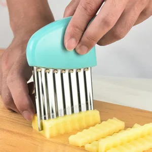 Tagliaverdure ondulato in acciaio inossidabile utensile da cucina per patatine fritte