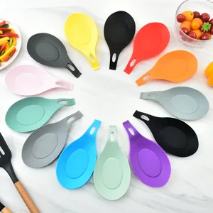 Poggiacucchiaio in Silicone Creativo Resistente Al Calore Supporto Per Utensili Da Cucina Tappetino Da Tavola Facile Da Pulire