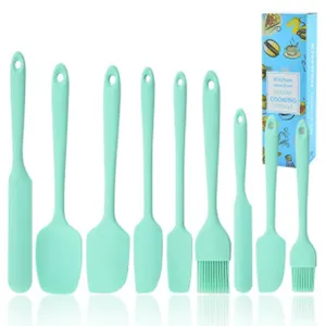 Set de utensilios de cocina de silicona verde menta espátula accesorios de cocina
