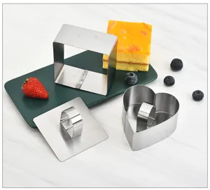 Set de moules de cuisson en acier inoxydable emporte-pièce gâteau cœur outil de pâtisserie