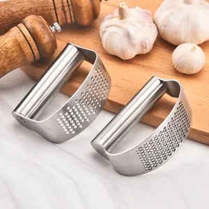 Prensa ajos de acero inoxidable herramienta de cocina triturador manual de ajo útil