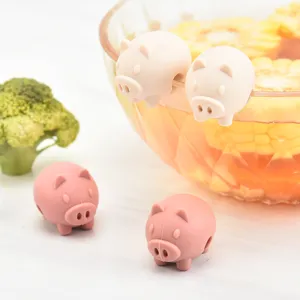 Cute Cartoon Pig Silicone Pot Lid Holder Anti Overflow Boiling Soup Cover Clip Heat Resistant Kitchen Gadget
