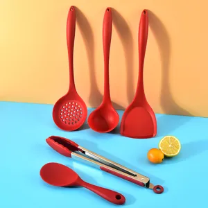 Silicone Kitchen Utensils Heat Resistant Non Stick Cooking Tools With Storage Box Kitchen Gadgets Accessories