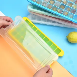 Vassoio per cubetti di ghiaccio in silicone con coperchio 36 griglie stampo cucina bar
