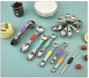Stainless steel magnetic double-headed measuring spoon set kitchen baking tool scale measuring set