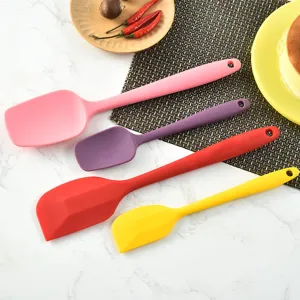 Juego de espatulas de silicona coloridas herramientas de cocina flexibles para hornear