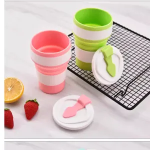 Tazza d'acqua pieghevole in silicone da 500 ml tazza da caffè telescopica da viaggio