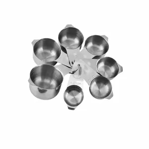 Stainless steel measuring cups set of 7 metal baking measuring spoons kitchen tools