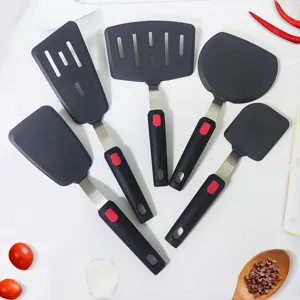 Spatola da Cucina in Silicone Antiaderente Resistente al Calore Acciaio Inossidabile Strumento di Cottura Per Forno