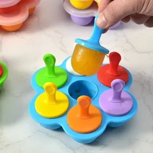 Stampo per ghiaccioli in silicone mini vaschetta con coperchio per bambini fai