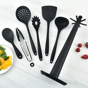 Silicone Kitchen Utensil Set Heat Resistant Non-Stick Cooking Tools Spatula Soup Spoon Pasta Server Food Tongs Kitchenware