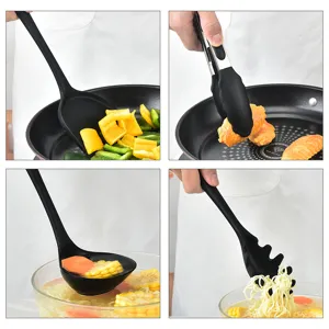 Silicone kitchen utensils set cooking spatula soup ladle kitchen tools set heat resistant non stick.