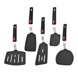 Set di 5 spatole da cucina in silicone antiaderenti resistenti al calore per pentole