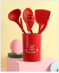 Set di utensili da cucina in silicone 6 pezzi strumenti di cottura antiaderenti