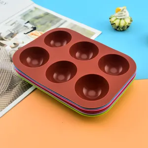 6-Cavity Silicone Sphere Ice Ball Mold DIY Chocolate Baking Tray Kitchen Tool 1Pcs