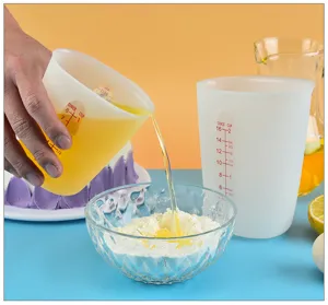 Tasse a mesurer en silicone graduee souple outil de cuisson 500ml cuisine claire