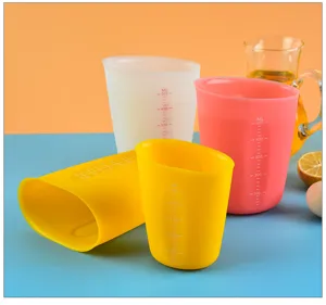 Set de tasses a mesurer en silicone 500ml souples graduees pour outils de bricolage et de cuisine