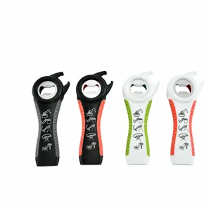 Stainless steel 5-in-1 multi-functional can opener jar bottle opener kitchen tool set of 4