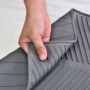 Grote rechthoekige siliconen droogmat voor keuken en bar, flexibele hittebestendige mat.