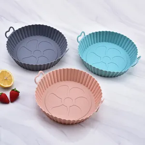 Pot en Silicone pour Friteuse sans Huile Doublure de Friteuse Réutilisable Résistant à la Chaleur Plaque de Cuisson Accessoires de Cuisine