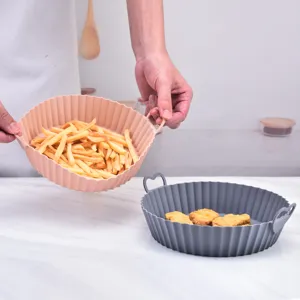 Panier en silicone pour friteuse sans huile, plat de cuisson reutilisable resist
