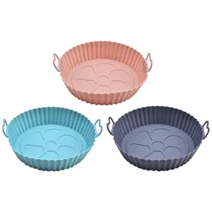 Panier en Silicone pour Friteuse Sans Huile Tapis de Cuisson Résistant Set de 3