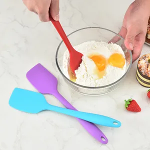 Set di spatole da forno in silicone, raschietto per burro e spatola per crema vista principale
