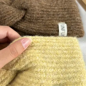 Autumn winter fuzzy knit headband wide soft warm hair accessory stylish cozy daily wear chic hair band