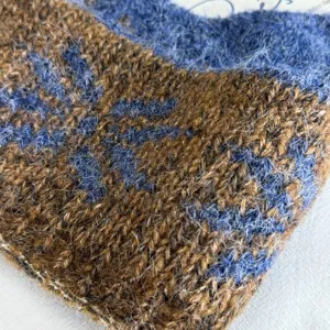 Winter Flauschiges Strick Stirnband warm winddicht blau braun Ohrschuetzer fuer Damen