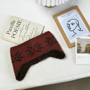 WINTER-Strick-Ohrenschützer mit Retro-Schneeflockenmuster, gemütliches warmes Haarband Damen.