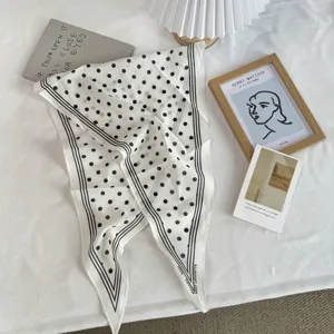 French vintage polka dot scarf breathable lightweight neckerchief stylish accessory for women