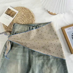 Retro Pünktchen Dreieckstuch Taillendekoration Jeans Accessoire stilvoll vielseitiges Design