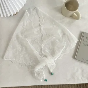 Witte kanten driehoekige sjaal taille ketting gelaagde rok gordijn kleding accessoire