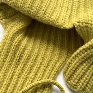 Mujer gorro tejido 100% lana pasamontañas sombrero aviador otoño invierno cálido estilo