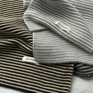 Bufanda de punto a rayas para mujer, cuello cálido de invierno, cuello acogedor.