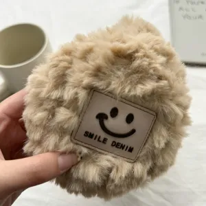 Chauffe-oreilles en peluche d'hiver pour femmes, cache-oreilles doux et moelleux pour l'extérieur.