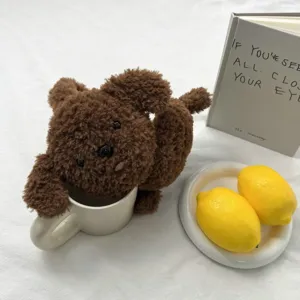 Λεπτομέλεια ακουστικά γούνινα Capybara, μαλακό καφέ χειμερινό προστατευτικό αυτιών για κορίτσια.