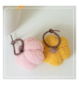 Peluche zucca portachiavi carino pendente borsa giocattolo morbido ornamento decorazione