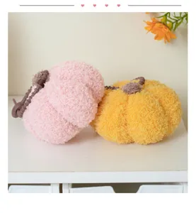 Ciondolo zucca di peluche portachiavi giocattolo morbido borsa fascino decorazione.