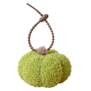Simpatico ciondolo zucca in peluche verde portachiavi morbido giocattolo borsa carino regalo