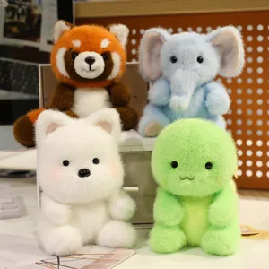Ensemble de peluches animales mignonnes éléphant panda poupée cadeau pour enfants